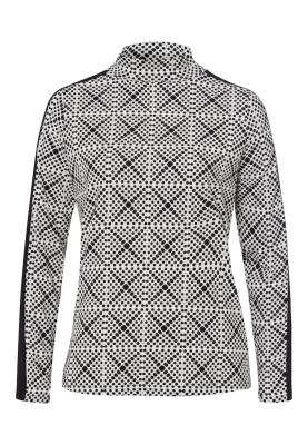 Figurnahes Shirt mit hohem Kragen, fließender Passform