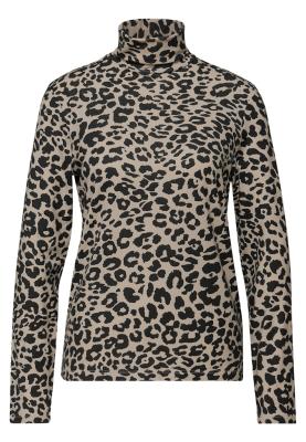 printed basic roll neck shirt