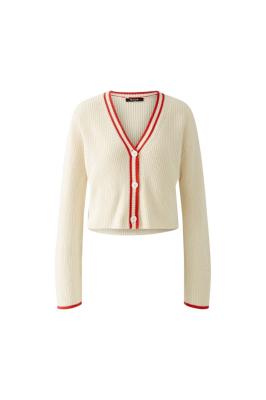 Strick-Cardigan mit Kontrastblende – Retro-Charme modern interpretiert