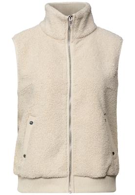 Short Teddy Vest w. Knit Detai