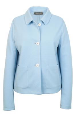 Stilvolle Leichtigkeit: Hellblaue Kurzjacke von White Label