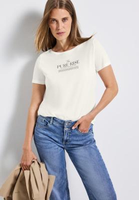basic wording print shirt