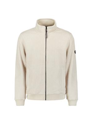 Sweater Full Zip Stand Up Collar Bonded Knit