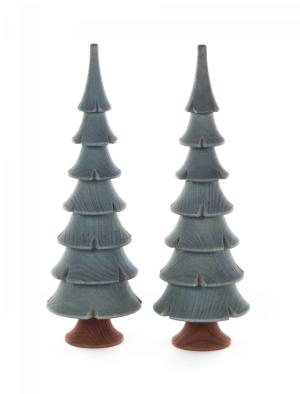 Massivholzbäume grün, 14,5cm (2)