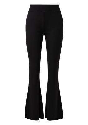 Elastische Jerseyhose mit ausgestelltem Bein