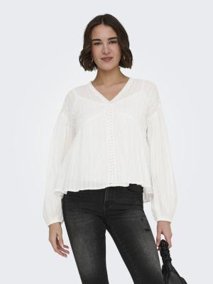 ONLDUSI L/S DETAIL TOP WVN CS