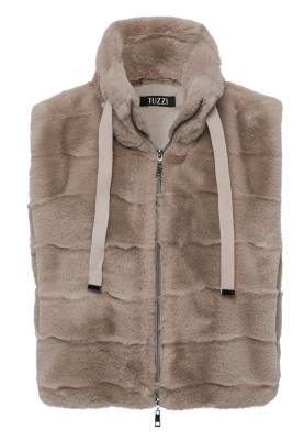 Kuschelige Weste in Felloptik mit modernem Stehkrage