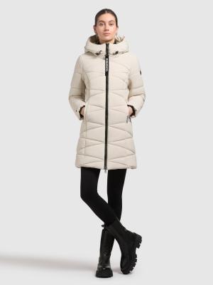 Tiff | KHUJO Steppmantel – Winterliche Eleganz in hellem Off-White