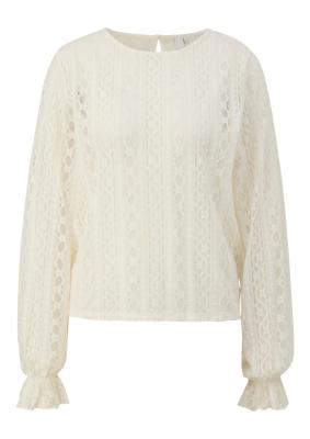 Leicht transparentes Blusenshirt aus Spitze