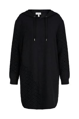 Lässiges Sweat-Long-Sweater mit hochwertigen Stickdetails