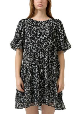 Luftiges Chiffonkleid mit zartem Blumenprint