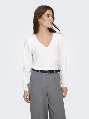 ONLPARIA L/S V-NECK DETAIL TOP WVN