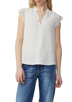 Blusentop mit Spitzen-Detail