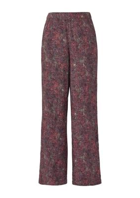 High-Rise-Hose mit Print aus Viskose