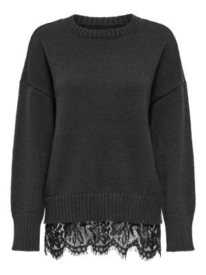 ONLEVIE LS LACE MIX O-NECK CS KNT