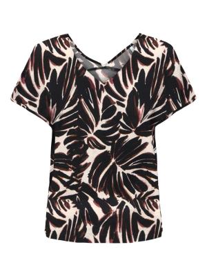 ONLNOVA LIFE VIS S/S EMMY TOP AOP