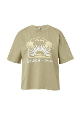 Baumwollshirt mit Frontprint