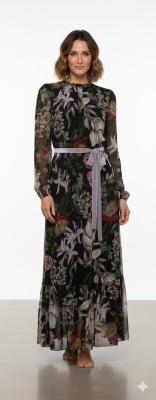 Beate Heymann Maxikleid – Florale Romantik in edler Optik