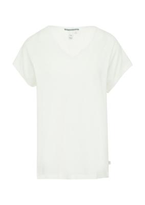 Modalmix-Shirt mit Spitzenblende