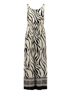 Maxikleid mit Zebramuster und Bordüren-Print | MX V DR Do44ris Border