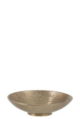 Schale Rund Abgebrüstet Alumnium Gold