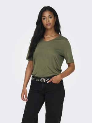ONLELISE S/S V-NECK TOP JRS NOOS