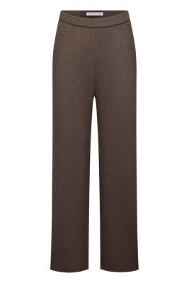 Palina Long | Pull-on Hose mit Glencheck – fließender Jersey-Jacquard mit weitem Bein