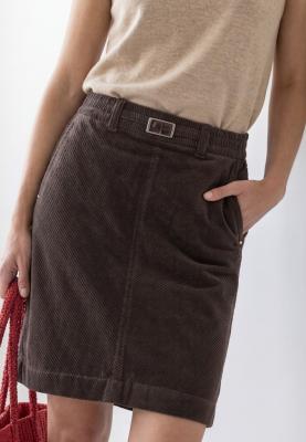 corduroy skirt_solid