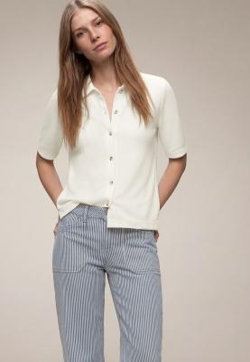 knit look short blouse