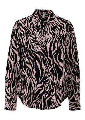 Lange Bluse mit All-over-Print