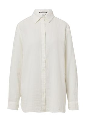Hemdbluse aus Musselin im Oversize-Schnitt