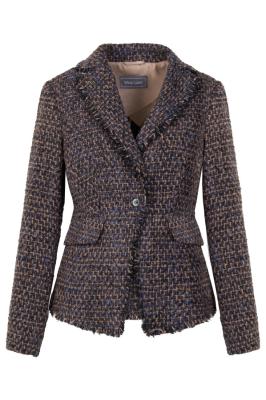 White Label Tweed-Blazer – Eleganter Stil mit Fransen-Details