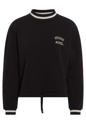 Sweatshirt mit Kontraststreifen und Logo-Stickerei