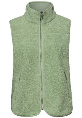 Short Teddy Vest w. Stand-Up C