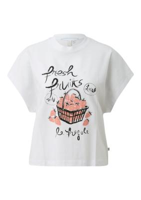 Oversizeshirt mit angeschittenem Ärmel und Frontprint