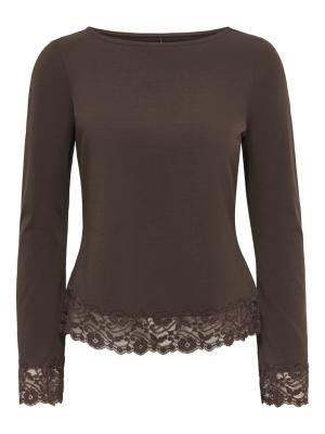 ONLLIVE LOVE L/S O-NECK LACE TOP CS