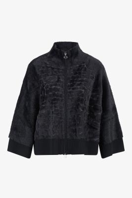 Strickjacke mit Python-Dessin in Felloptik – Statement für Individualistinnen | Orisino