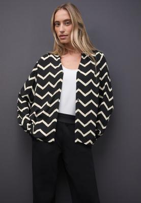 Tunicblouse w stud details AOP