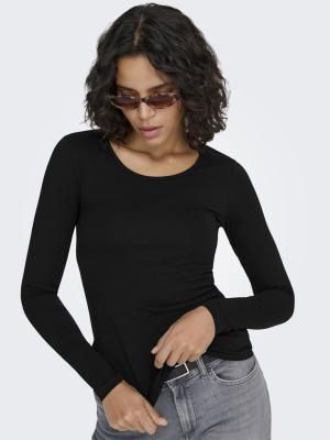 Langärmeliges Basic-Oberteil | ONLLIVE LOVE LIFE L/S ONECK TOP NOO