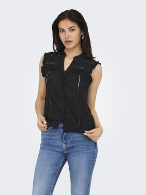 ONLEVELYN SL V-NECK TOP OX WVN