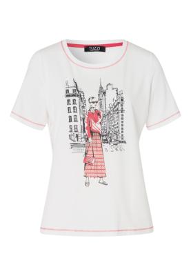 Lässiges TUZZI T-Shirt mit modischem Print und Kontrastnähten | S51Top/TShirt