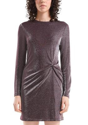 Glitzer Jerseykleid mit Knotendetail