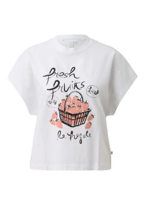 Oversizeshirt mit angeschittenem Ärmel und Frontprint