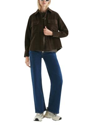 Cord-Overshirt mit Brusttaschen