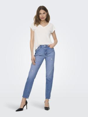 Straight Fit Jeans | ONLEMILY HW STR ANK DST DNM REA697