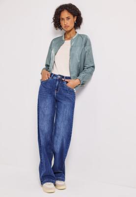 Satin Bomber Blouson Jkt w. Co