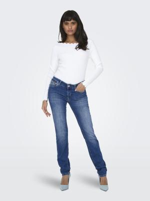 Damen Jeans Slimfit | ONLEVA LIFE REG SLIM ZIP DNM REA671