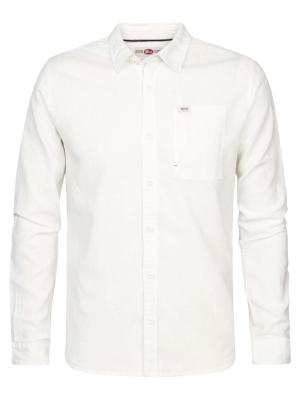 Herren Halbleinen - Hemd | Men Shirt Long Sleeve Uni