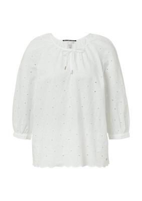 Bluse mit Lochstickerei