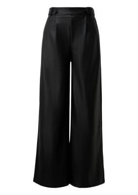 Wide-Leg-Hose in Leder-Optik